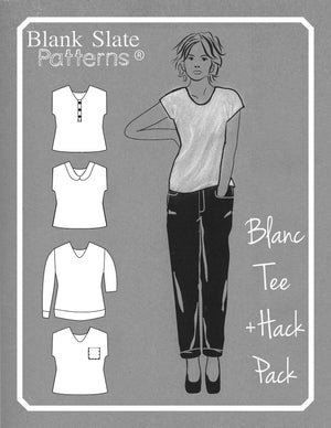 Cover - Blanc T Shirt Hack Pack- Women's T shirt sewing pattern by Blank Slate Patterns