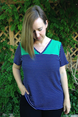 Color blocked t -shirt - Juniper Jersey - Women's T-Shirt Sewing Pattern by Blank Slate Patterns