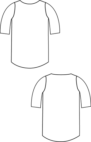 Beachy Boatneck PDF Sewing Pattern for Boys and Girls line drawing