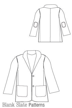 High fashion for boys - Berkshire Blazer PDF Sewing Pattern by Blank Slate Patterns line drawing