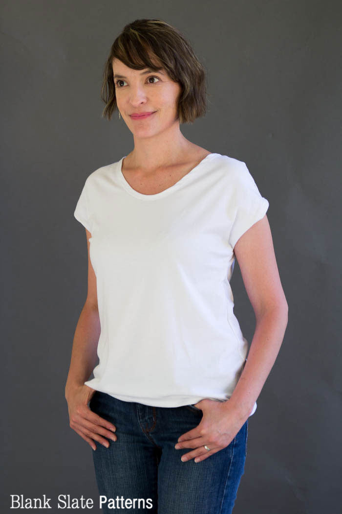 Blanc T Shirt - Women's T shirt sewing pattern by Blank Slate Patterns