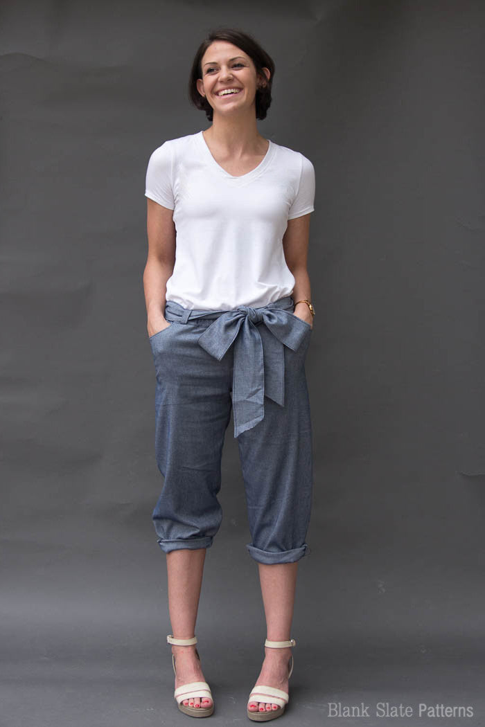 Forsythe Trousers and Capris - Women's Trouser sewing pattern by Blank Slate Patterns