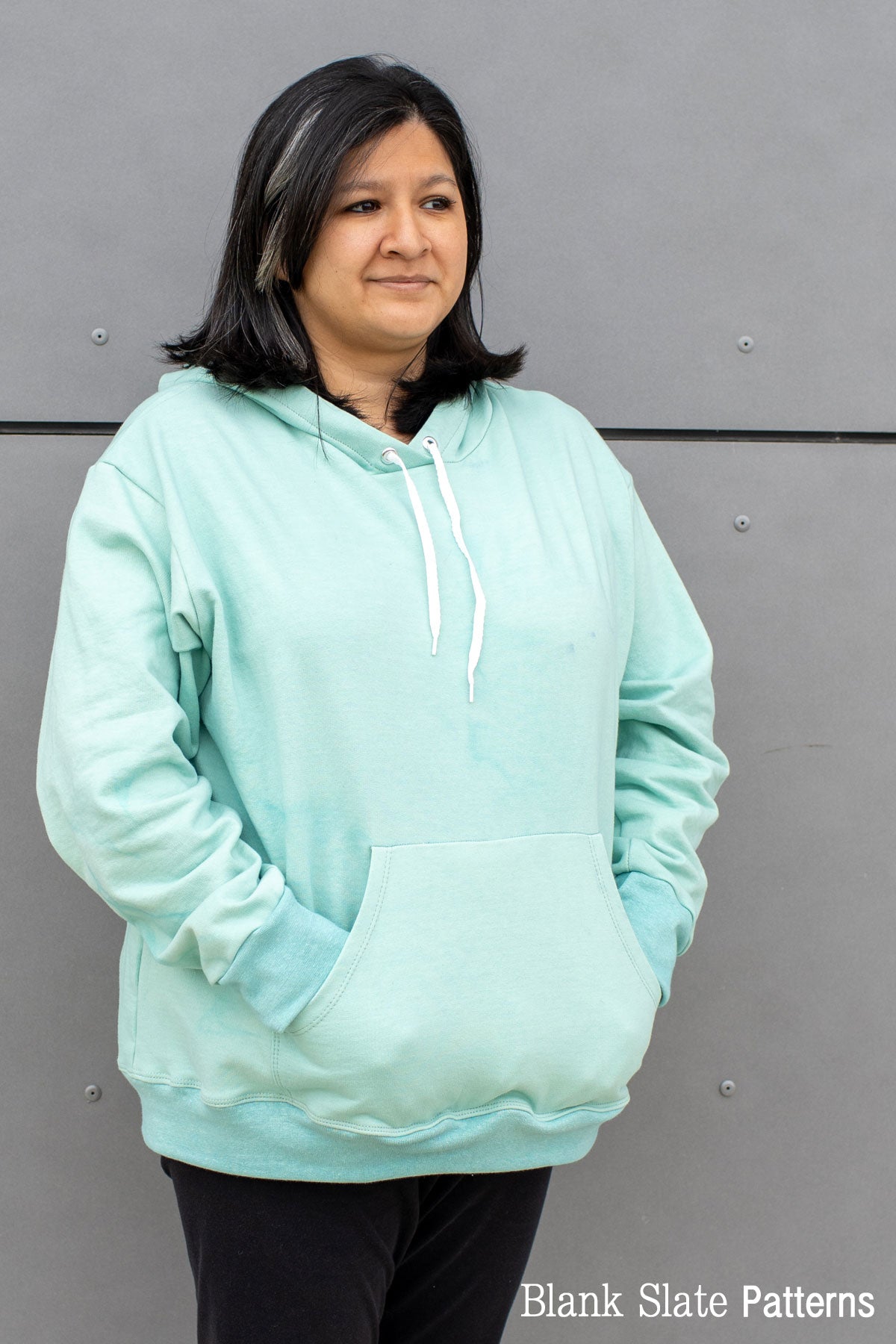 Hoodie sewing pattern with kangaroo pocket for women or men