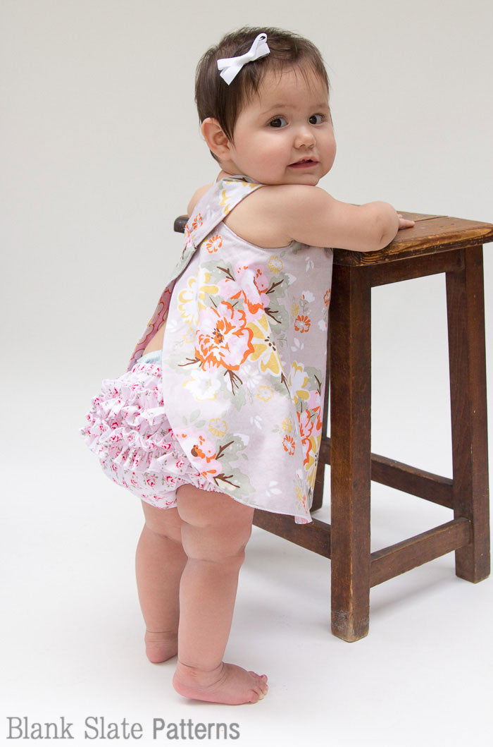 Criss Cross Pinafore Dress and Buttercup Bloomers Blank Slate Patterns