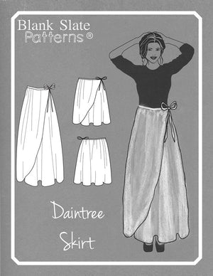Line Drawing - Daintree Skirt by Blank Slate Patterns - Wrap Skirt Sewing Pattern