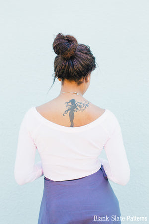 Back view - Fairelith Pattern - Ballet neck raglan t-shirt sewing pattern by Blank Slate Patterns 