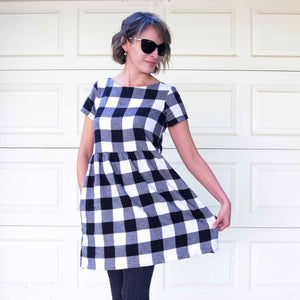 Gathered Skirt Dress Hack - Shoreline Boatneck pdf sewing pattern by Blank Slate Patterns