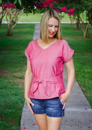 Summer outfit - Esma - Boxy top woven t shirt pattern by Blank Slate Patterns