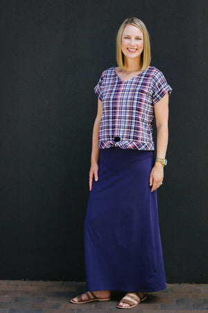 Cropped view - Esma - Boxy top woven t shirt pattern by Blank Slate Patterns