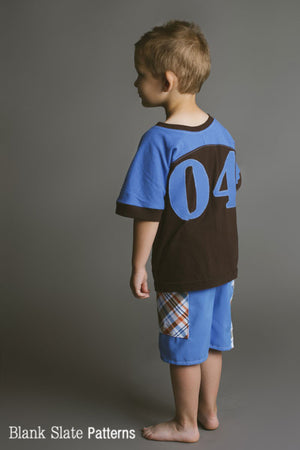 So cute! Football Jersey Sewing Pattern for Kids - Blank Slate Patterns