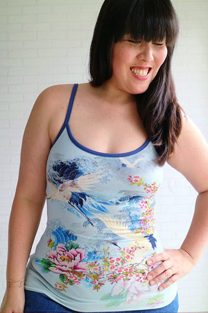 Perfect summer tank - Kirei Camisole - Knit Tank Top Sewing Pattern by Blank Slate Patterns