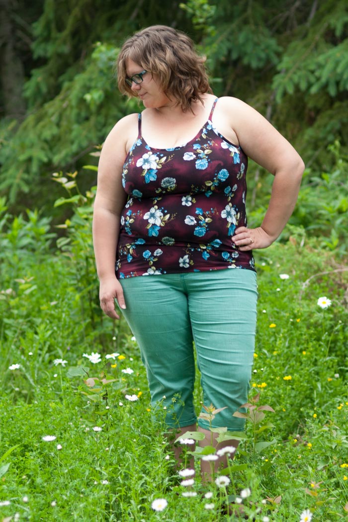 Plus size tank - Kirei Camisole - Knit Tank Top Sewing Pattern by Blank Slate Patterns