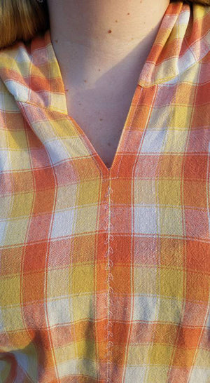 Add decorative stitching to center front seam! Leralynn Dress - by Blank Slate Patterns - Women's Shift Dress Sewing Pattern
