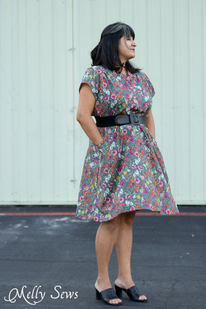Cap Sleeve Version - Marigold Dress with cap sleeves - Sewing Pattern by Blank Slate Patterns