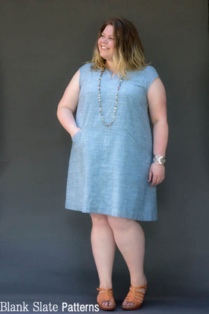 Love this! Plus size sewing patterns - Leralynn Dress - by Blank Slate Patterns - Women's Shift Dress Sewing Pattern