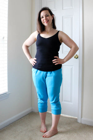 Capri length - Skye Joggers Pattern - Women's Sweatpants Pattern - Sew Track Pants  - Blank Slate Patterns
