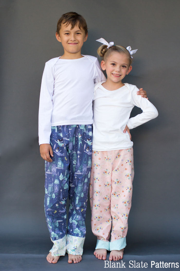 Snuggle Pajamas Sewing Pattern by Blank Slate Patterns for Babies, Boys and Girls 