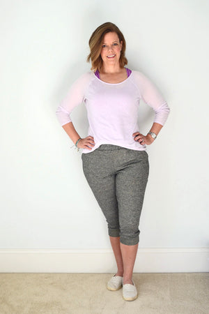 Capri length - Skye Joggers Pattern - Women's Sweatpants Pattern - Sew Track Pants  - Blank Slate Patterns