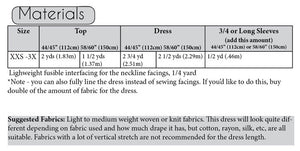 Materials - Shoreline Boatneck pdf sewing pattern by Blank Slate Patterns 