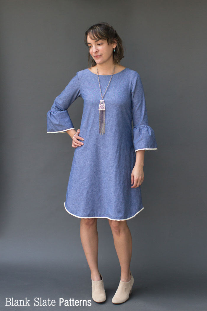 Bell Sleeve Hack - Shoreline Boatneck pdf sewing pattern by Blank Slate Patterns