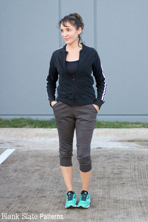 Cropped Jogger Pants - Skye Joggers Pattern - Womens Sweatpants Pattern - Sew Track Pants  - Blank Slate Patterns