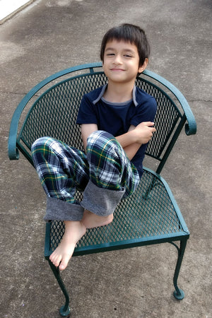 Short Sleeve Option - Snuggle Pajamas Sewing Pattern by Blank Slate Patterns for Babies, Boys and Girls 
