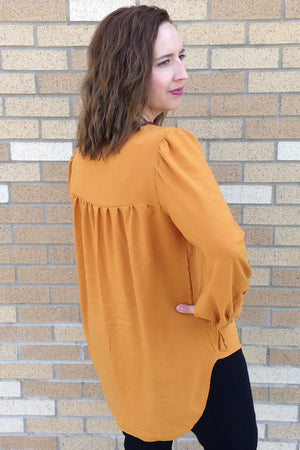 Back view - Valetta Top - Peasant Top Sewing Pattern by Blank Slate Patterns