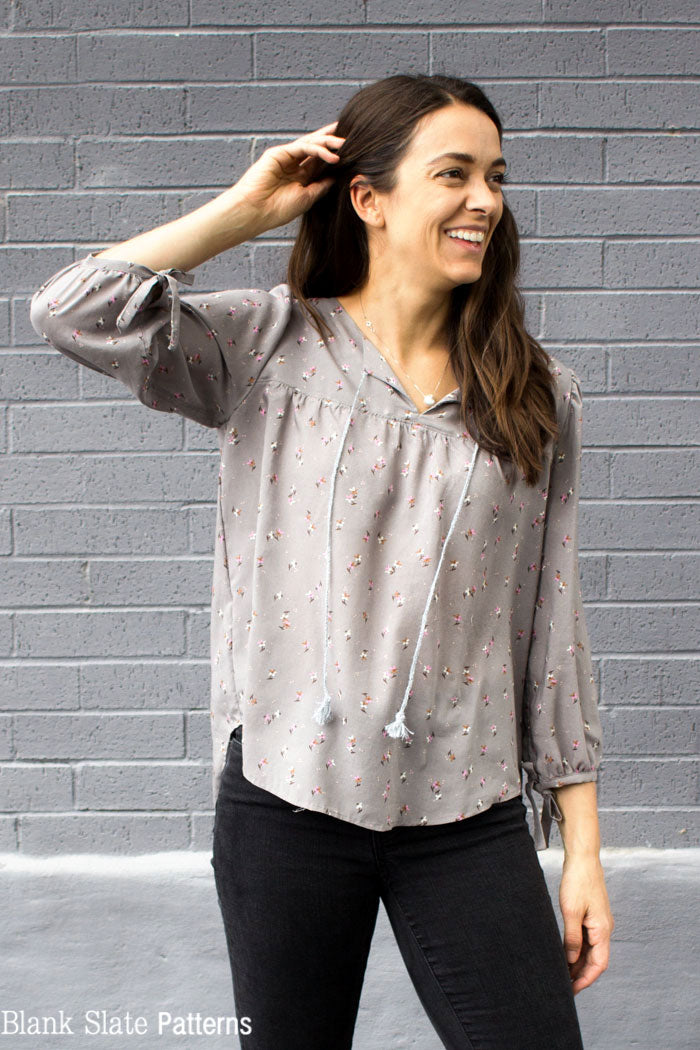 Valetta Top - Peasant Top Sewing Pattern by Blank Slate Patterns