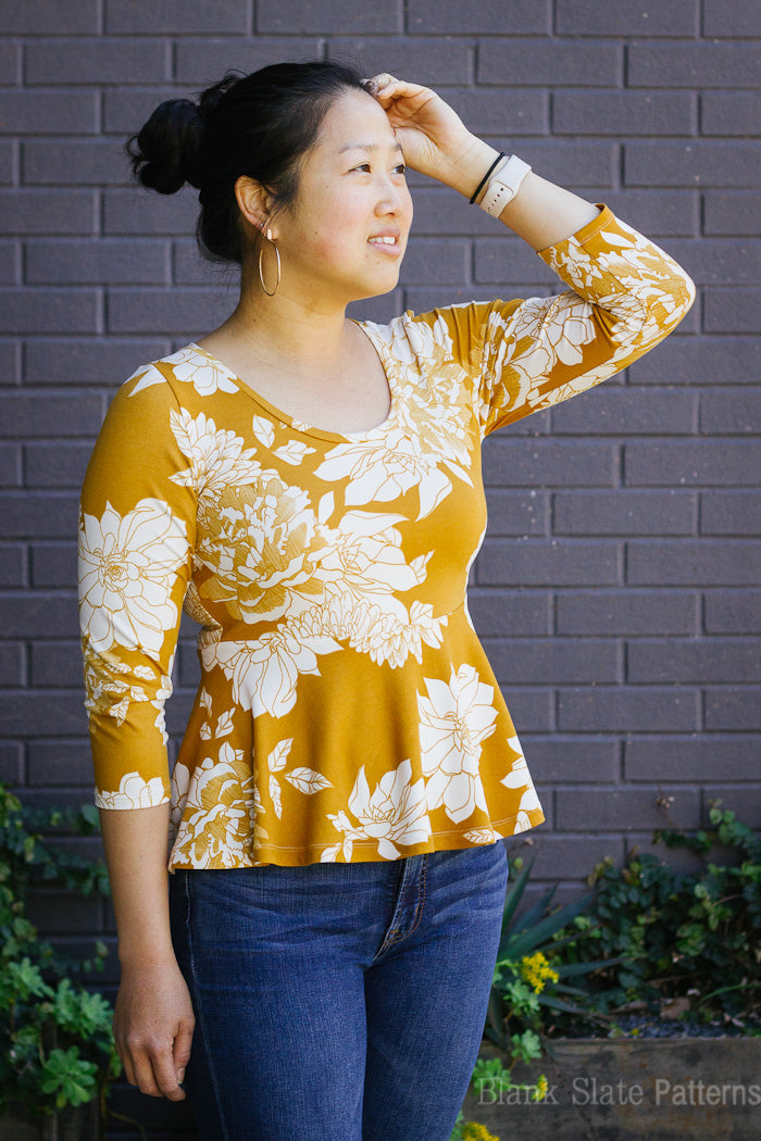 peplum dress pattern Lakeisha Cottage Crop Top, Peplum & Dress Sewing Pattern