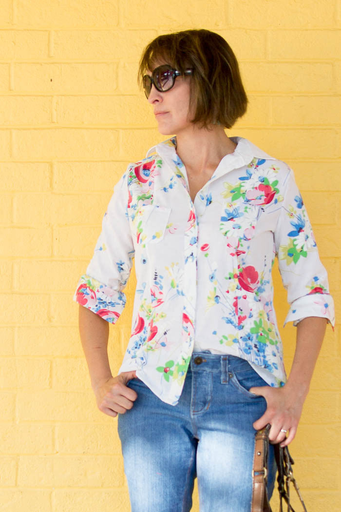 Novelista Shirt Sewing Pattern for Women - Button Up Shirt Sewing Pattern by Blank Slate Patterns