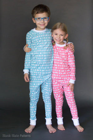Dreamtime Jammies - Kids Pajama Pattern from Blank Slate Patterns - sew matching Christmas pajamas