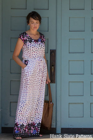 Catalina Dress Pattern by Blank Slate Patterns - Cap Sleeve version