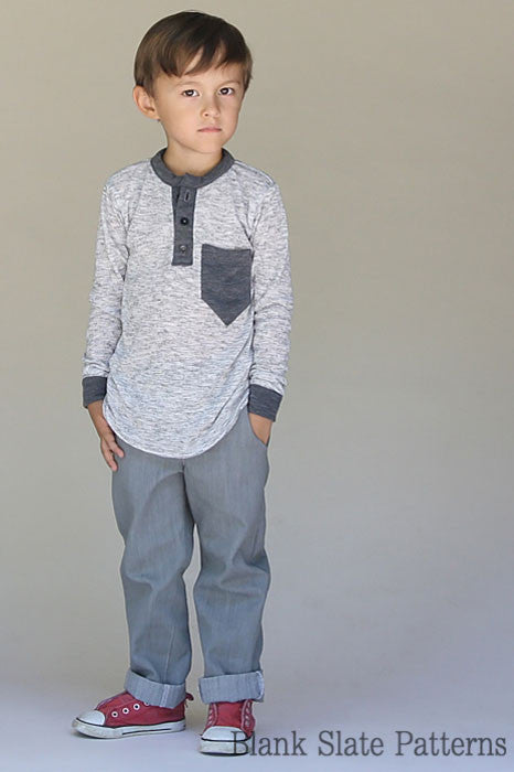Hipster Henley pdf sewing pattern from Blank Slate Patterns