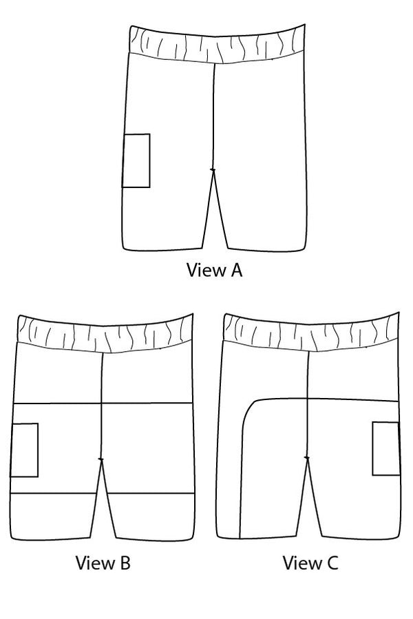 Salt Water Swim Trunks Sewing Pattern - Blank Slate Patterns