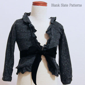 Ruffled Cardigan pdf sewing pattern by Blank Slate Patterns