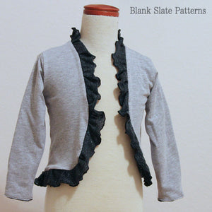 Ruffled Cardigan pdf sewing pattern by Blank Slate Patterns