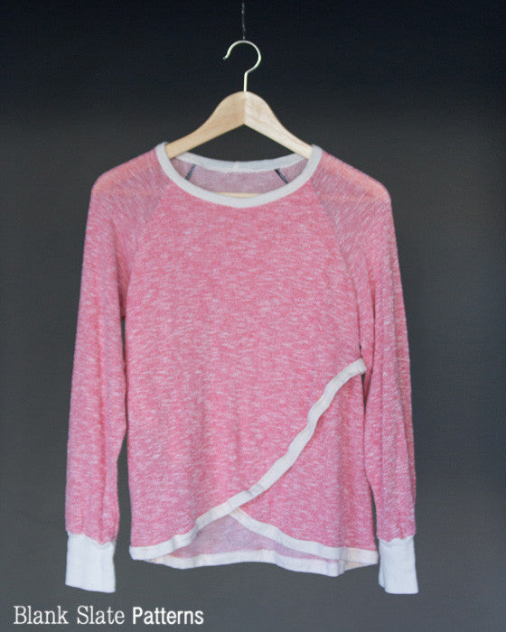 the breezy tee long sleeve sweater dress {free sewing pattern