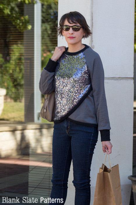 Tulip Top sweatshirt sewing pattern by Blank Slate Patterns