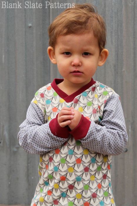 Vintage V Neck pdf sewing pattern by Blank Slate Patterns 